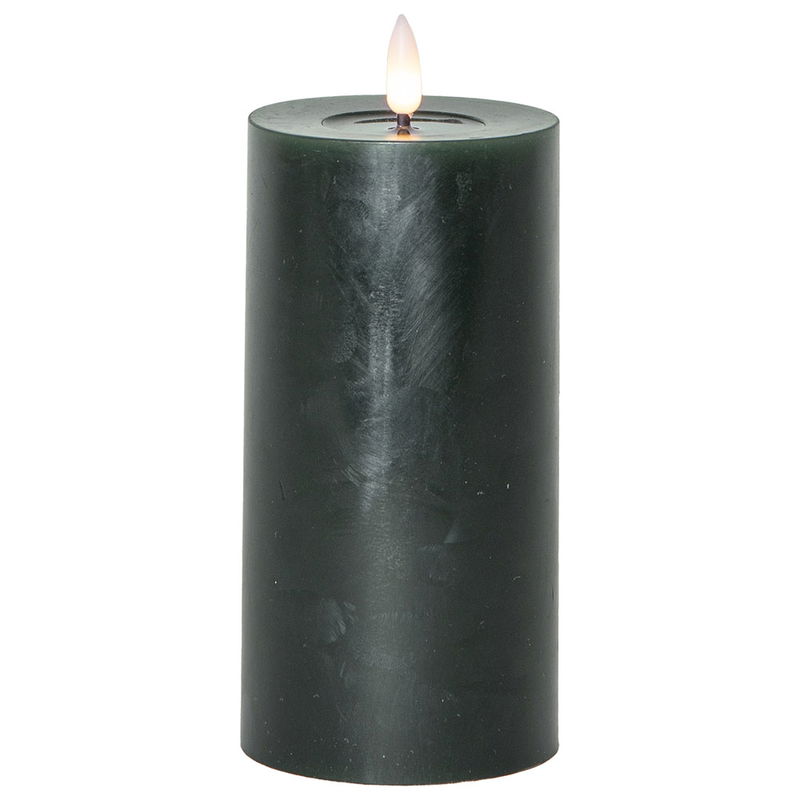Blockljus Flamme Flow Grön 17,5cm