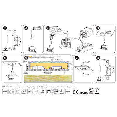 Downlight Dim to Warm 1900-3000K 7W Vinklingsbar Vit MD-70
