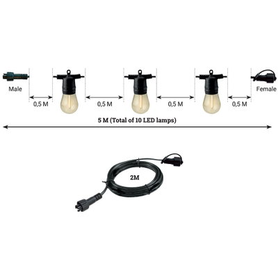 Partylights Filament 10st lampor IP44