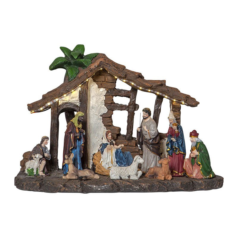 Juldekoration Panorama Nativity Krubba Juldekoration Panorama Nativity Krubba