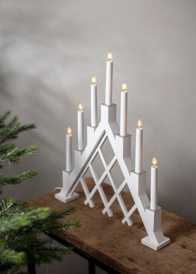 Ljusstake Rute Vit 7-ljus