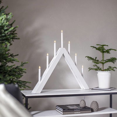 Ljusstake Acca Vit 7st LED lampor