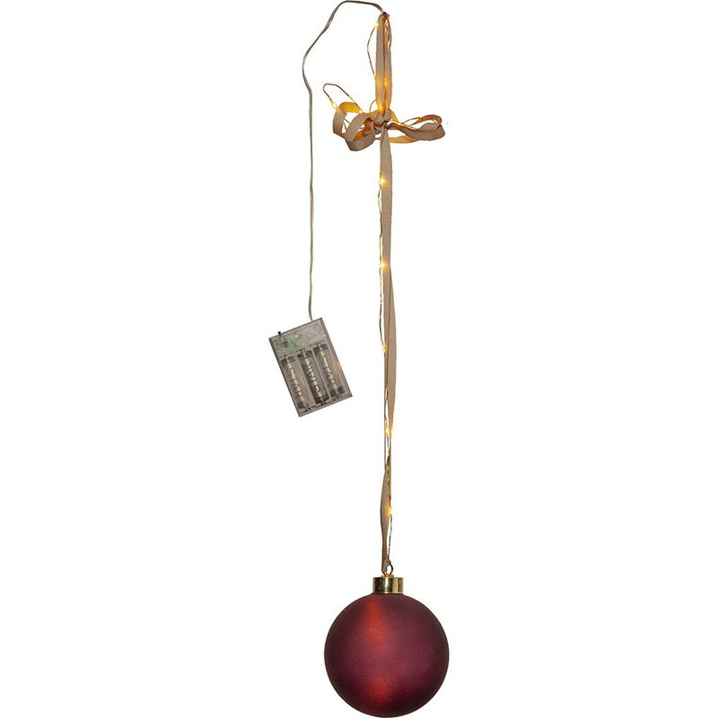 Juldekoration Glaskula Bliss Röd 10cm Juldekoration Glaskula Bliss Röd 10cm | Star Trading Lampgross