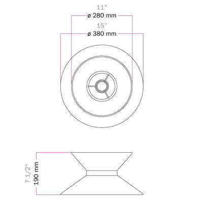 Lampskärm Clessidra i Mörkgrå med midja i Sandfärg