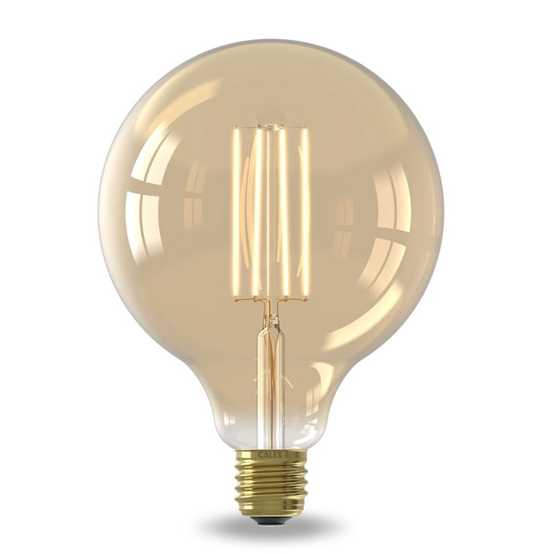 Dimbar Globlampa Ø125 Guld LED 5W 470lm E27 2100K