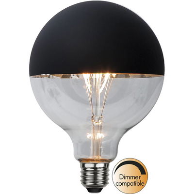 Globlampa Ø125 LED Toppförspeglad Svart 250lm E27 2600K Dim