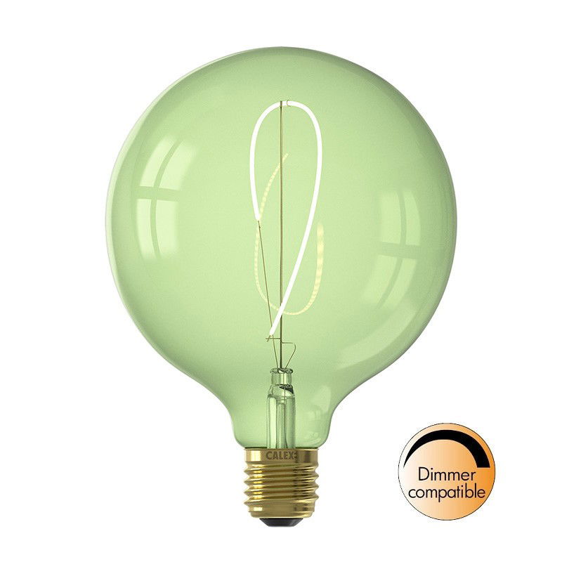 Dimbar Dekorationslampa Nora G125 Grön LED 4W 130lm E27 Dimbar Dekorationslampa Nora G125 Grön LED 4W 130lm E27