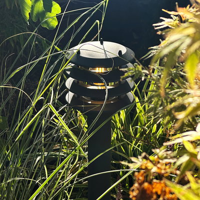 Pollare Jupiter 62cm Mörkgrå 3W E27 LightsOn Garden Plug & Play