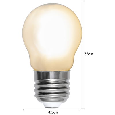Klotlampa LED Matt 2,5W 250lm E27 2700K 2-pack