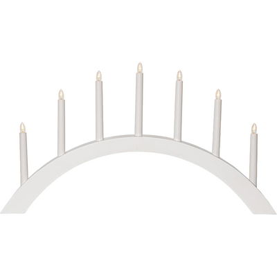 Ljusstake Acca Båge Vit 7st LED lampor