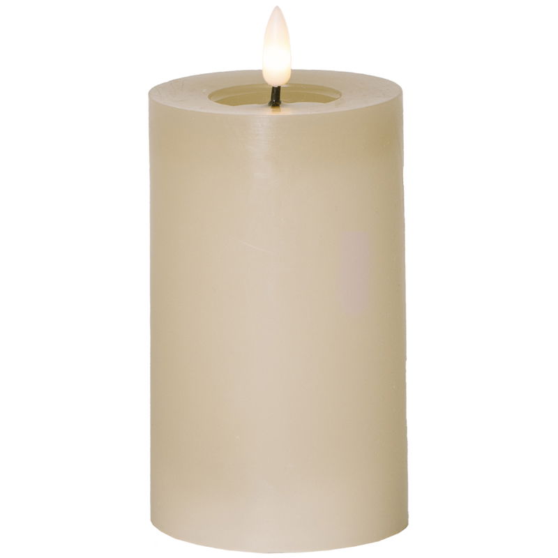 Blockljus Flamme Flow Beige 15cm Blockljus Flamme Flow Beige 15cm