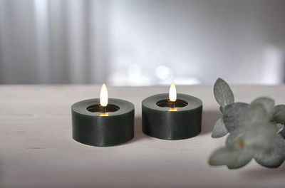 Värmeljus Flamme Flow Grön 2-pack Timer