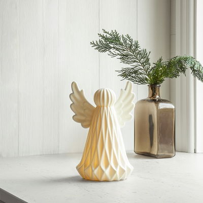 Inomhusdekoration Vinter Ängel Porslin