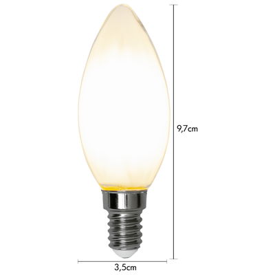 Kronljuslampa LED Matt 4,5W 470lm E14 2700K 2-pack
