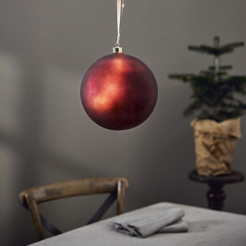 Juldekoration Glaskula Bliss Röd 20cm Juldekoration Glaskula Bliss Röd 20cm | Star Trading Lampgross