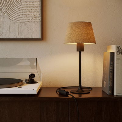 Lampskärm S 20cm Beige Ull för bord & vägglampa