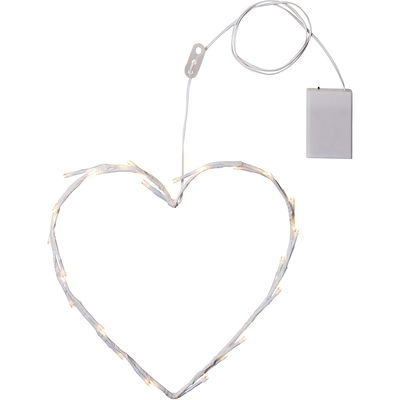 Hängande vitt hjärta Crispy