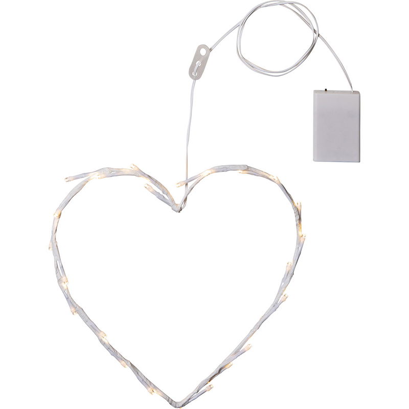 Hängande vitt hjärta Crispy