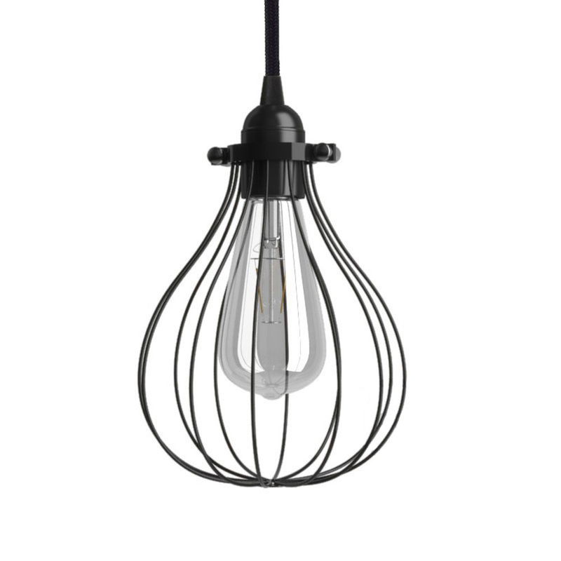Lampskärm Bur Drop Svart Lampskärm Bur Drop Svart | Creative Cables Återförsäljare