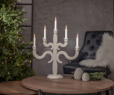 Ljusstake Canna Beige 5-ljus