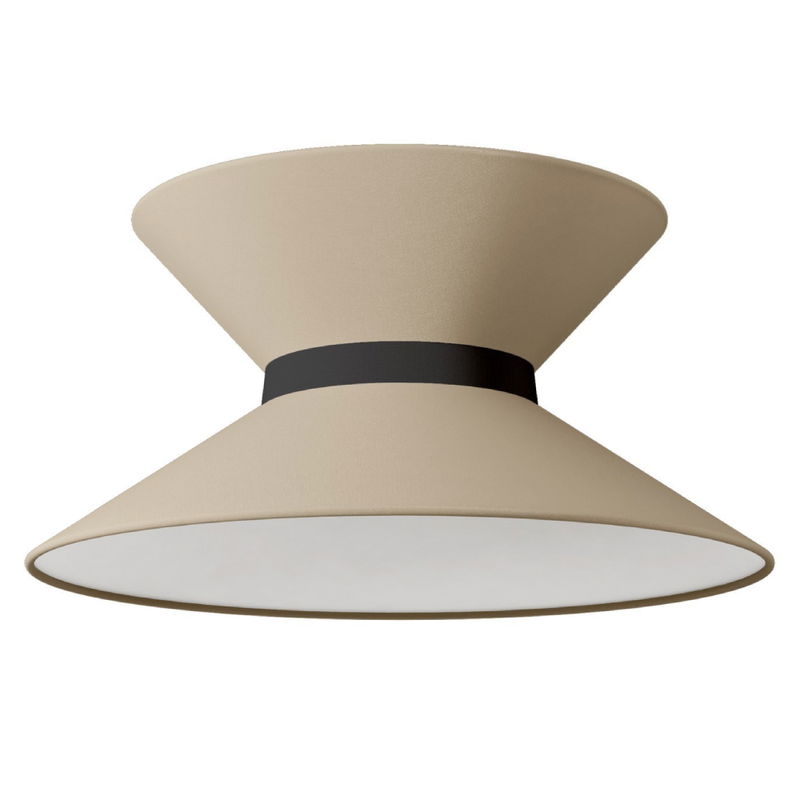 Lampskärm Clessidra i Taupe Arenal i gråbrun/beige nyans med midjeband i Antra