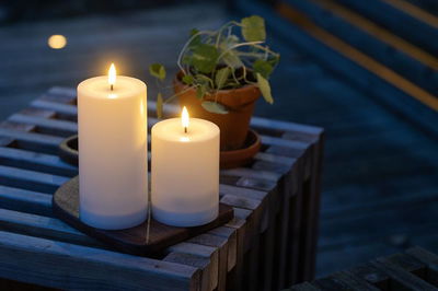 Blockljus Flamme Saul Solcell 12,5cm