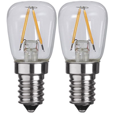 Päronlampa LED 110lm E14 2700K 2-pack