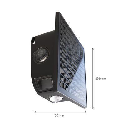 Solcells Vägglampa Altamura 4-vägs 2700K Svart