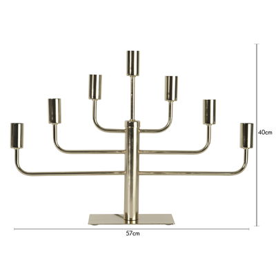 Ljusstake Pix E14 7-ljus Mässing Utan lampor