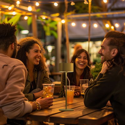 Uppladdningsbar Bordslampa Serino Grön 90lm IP44 2700K