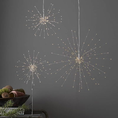 Hängande dekoration Firework Silver 26cm