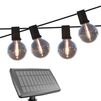 Solcellsljusslinga 20m Rökfärgad med fjärrkontroll