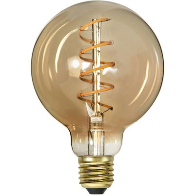 Globlampa Ø95 LED Spiral Amber 150lm E27 2000K Dim