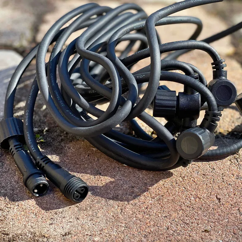 Grenkabel 10m med 10st uttag LightsOn Garden Plug & Play