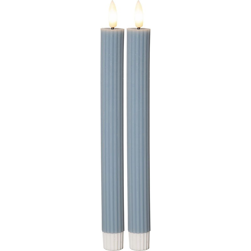 Antikljus Flamme Stripe Blå Köp Antikljus Flamme Stripe Blå | Star Trading | Lampgrossen.se
