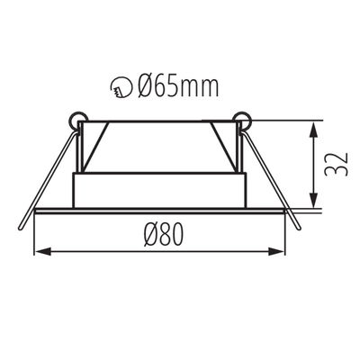 Downlight LED FIZU Vinklingsbar 4,8W 3000K Svart