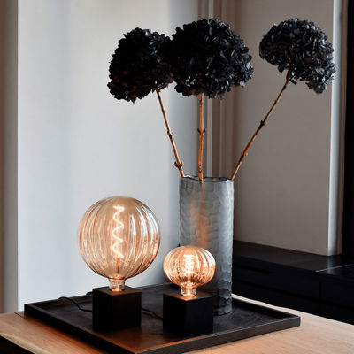 Lampfot Kub E27 8,5cm Svart Metall