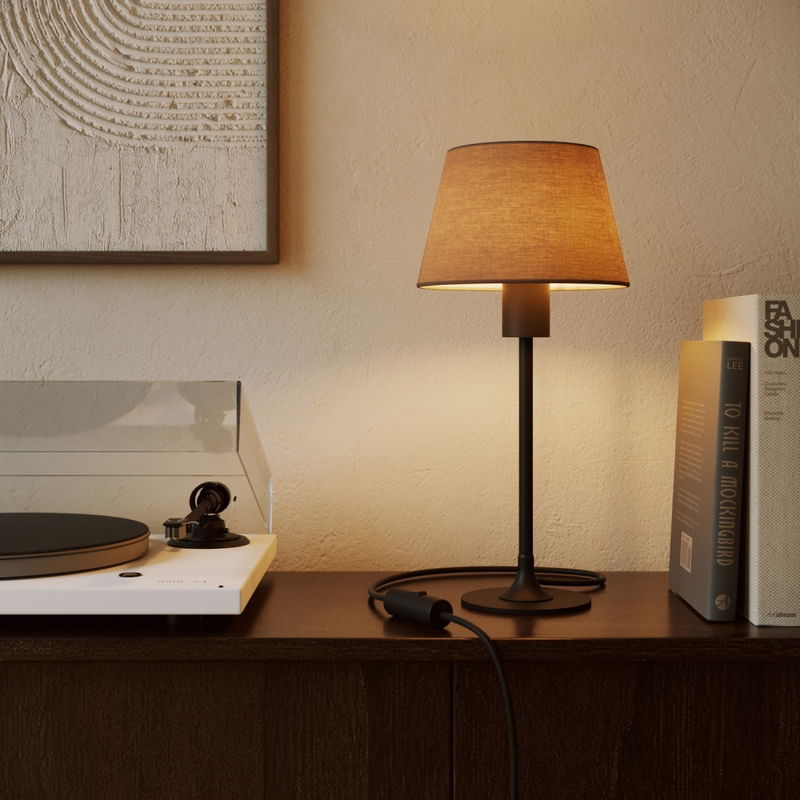 Lampskärm S 20cm Askgrå för bord & vägglampa