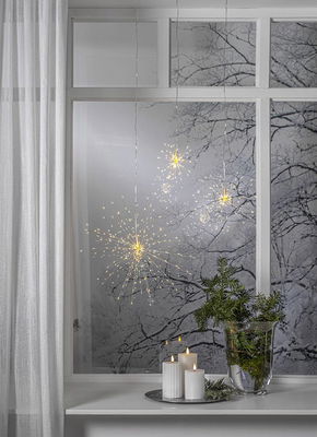 Hängande dekoration Firework Silver 26cm
