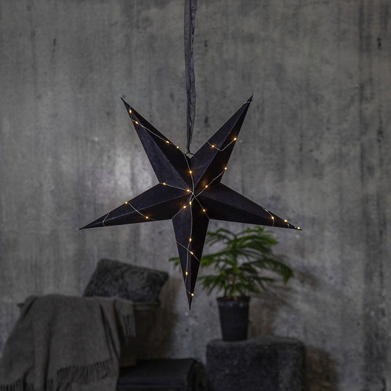 Julstjärna Velvet Svart 60cm Julstjärna Velvet Svart 60cm