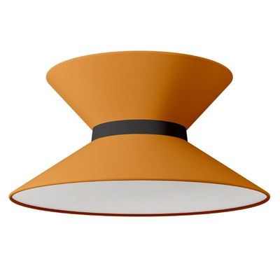 Lampskärm Clessidra i Orange med midja i Antracit