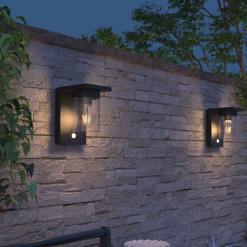 Solcells Vägglampa Asti med Rörelsesensor IP44 1,6W 150lm 2700K