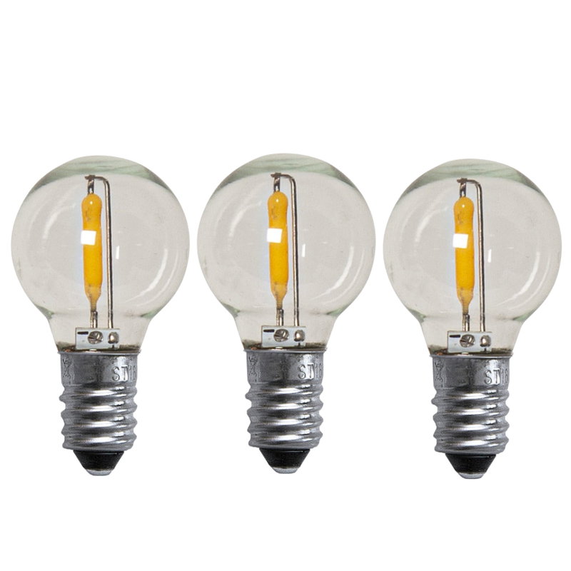 Topplampa E10 1900K LED Klot Klar 3-pack