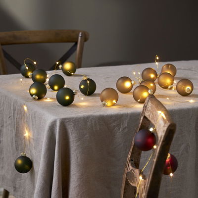 Ljusslinga Bliss Beige Julgranskulor