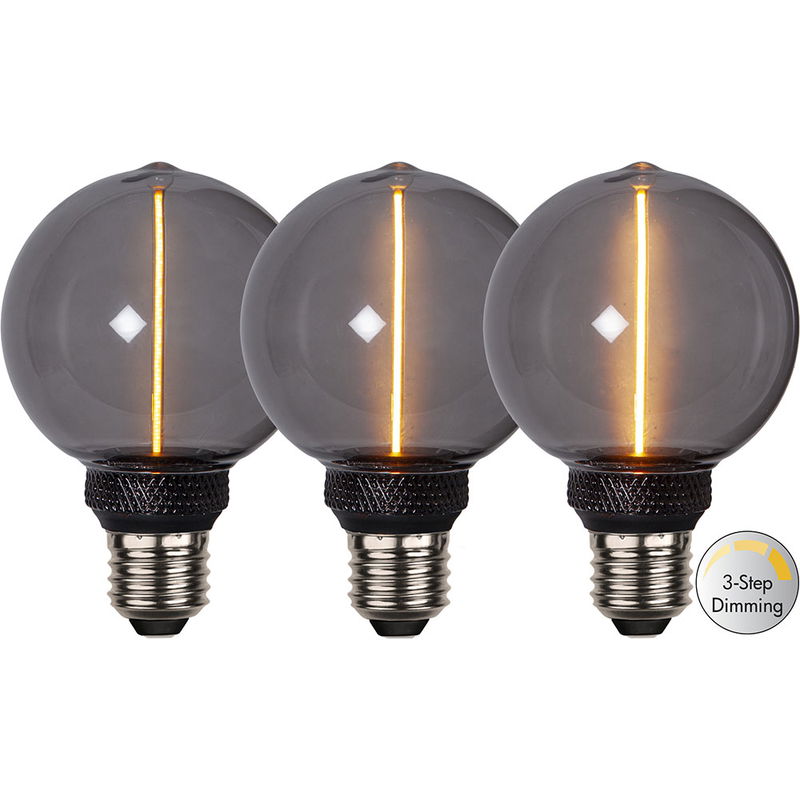 LED-lampa E27 G80 Decoled One 3-stegs dimming rökfärgad