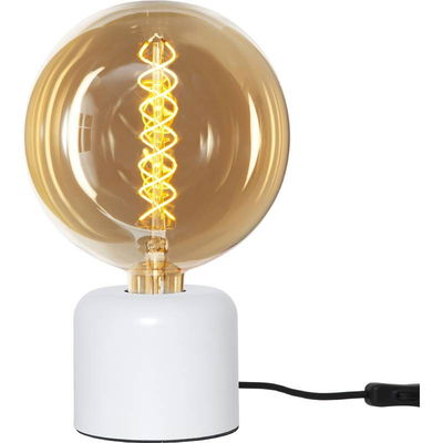 Lampfot E27 Glans Vit 10cm | Star Trading | Lampgrossen