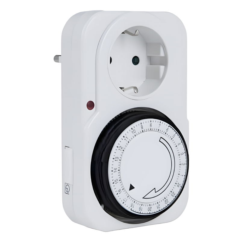Klockströmbrytare (timer) Vit IP20 för inomhus