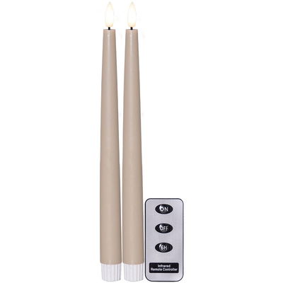 Antikljus Flamme Slim Beige 28cm 2-pack