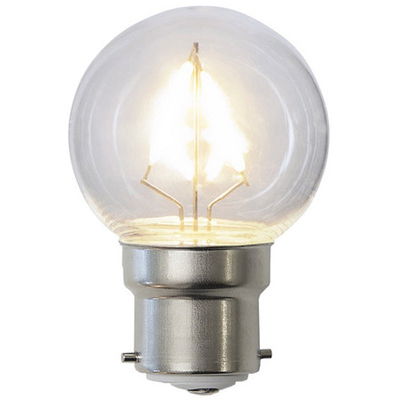 Klotlampa Plasthölje LED Filament 1,4W 120lm B22 2200K