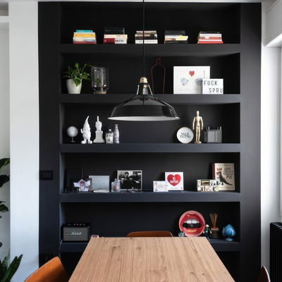 Lampskärm Harbour i emaljerad metall med E27-fattning, diameter 38cm - Svart